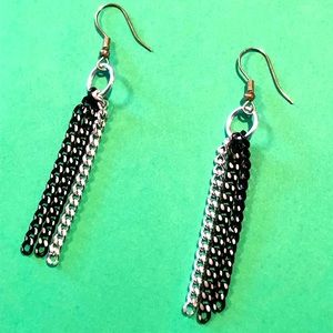 Vintage Black Chain Earrings